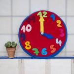 Fleece Clock, Learning Time, Nursery Clock,..