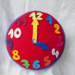 Fleece Clock, Learning Time, Nursery Clock,..