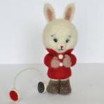 Needle Felted Bunny, Cute, Toy, Gift, Winter