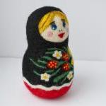 Needle Felted Matryoshka, Russian Doll, Ooak,..